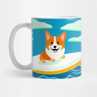 Surfing Corgi Dog Mug